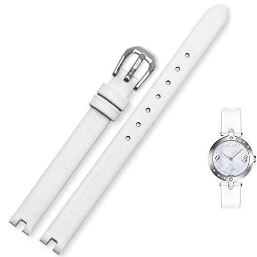 NVVVNX Rindsleder-Uhrenarmband ist geeignet für Tissot Notched Strap 1853 Flamenco Serie T003/209 Damen-Uhrenkette 8 10 12 mm Schwarz(D,12mm) von NVVVNX