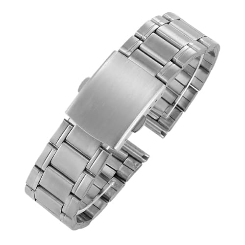 NVYRFS 12 14 mm 16 mm 18 mm 20 mm 22 mm 24 mm Edelstahlglieder Uhrenarmbänder Armband Armbanduhr Verschluss Armband Ersatz Leichtes Band(Silver,18mm) von NVYRFS