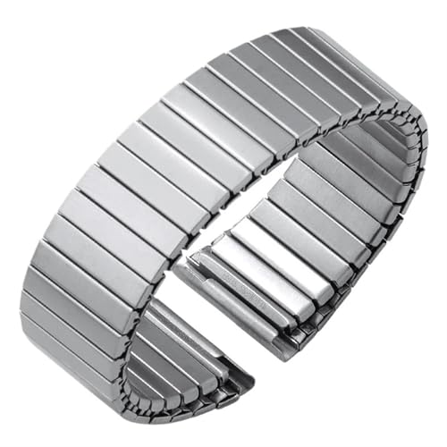 NVYRFS Elastisches Stretch-Uhrenarmband 22 mm Edelstahlarmband Metall-Erweiterungsarmband(Silver,L-153mm) von NVYRFS