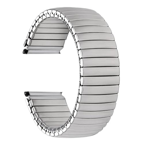 NVYRFS Herren Universal Edelstahl Band Elastisches Armband Metall Uhrenarmbänder Ersatz Armband Armband Zubehör(Silver,14mm) von NVYRFS