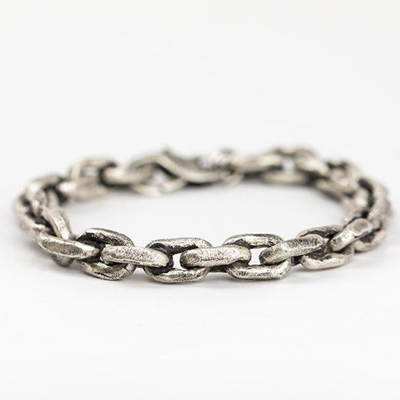 Die Zack Sterling Silber Kette Link Armband - Kleinere von NVisionbyNicoleFoos