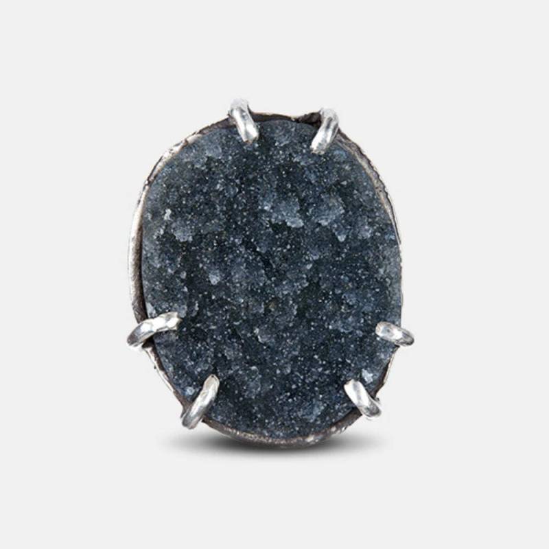 Graue Druzy Kristall Ring Macht Stück Graue Druzy Kristall Ring Macht Stück von NVisionbyNicoleFoos