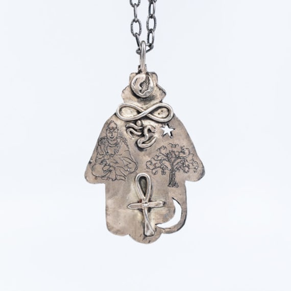 Große Silber Hamsa Macht Stück Große Silber Hamsa Macht Stück von NVisionbyNicoleFoos