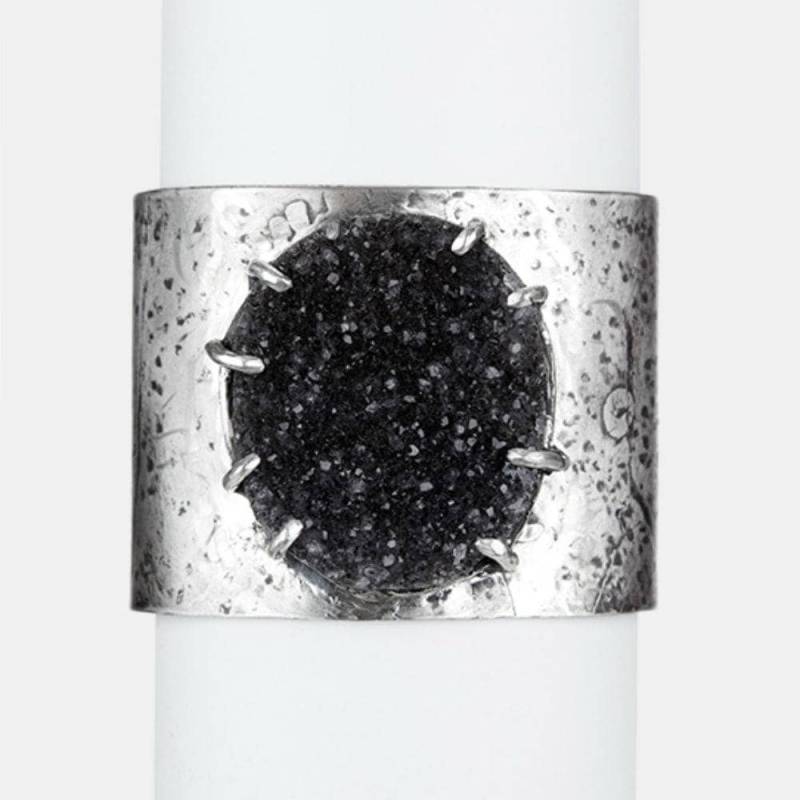 Holzkohle Kristall Druzy Manschette Armband Macht Stück Holzkohle Kristall Druzy Manschette Armband Macht Stück von NVisionbyNicoleFoos