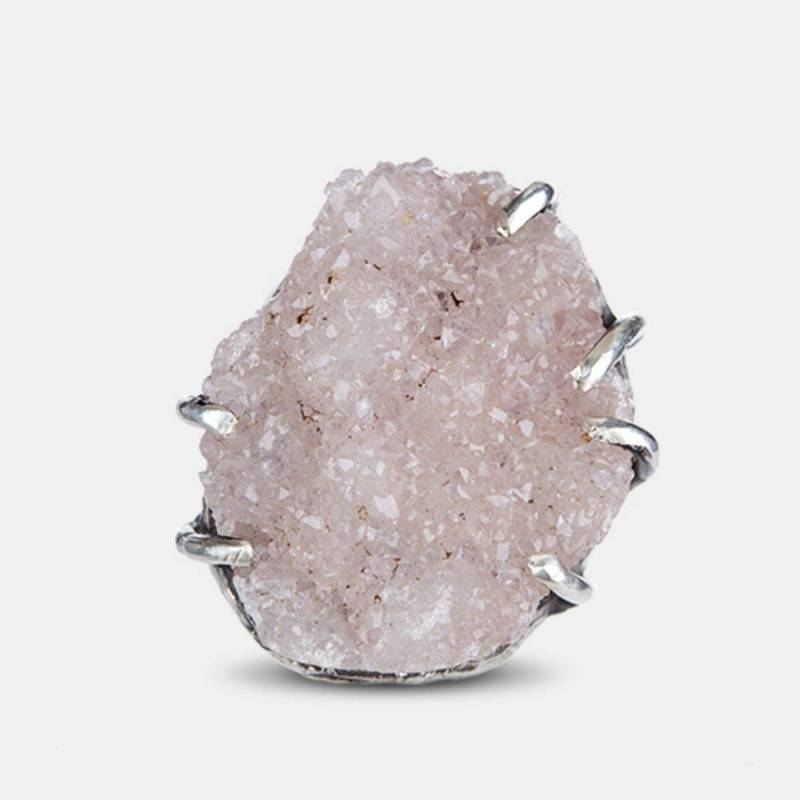 Rosa Druzy Kristall Ring Macht Stück von NVisionbyNicoleFoos