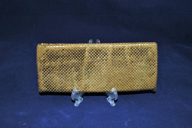 Kleine Goldfarbe Mesh Clutch Style Geldbörse 6 3/4 Mal 2 Reißverschluss 03909 von NWAttic