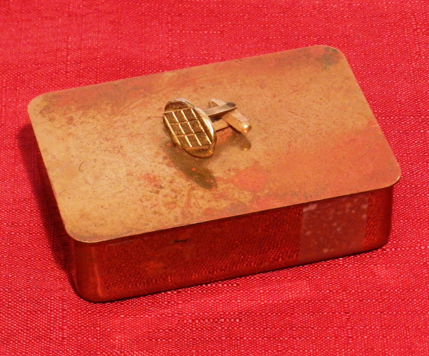 Park Sherman Manschettenknopfbox Aus Messing 04754 von NWAttic