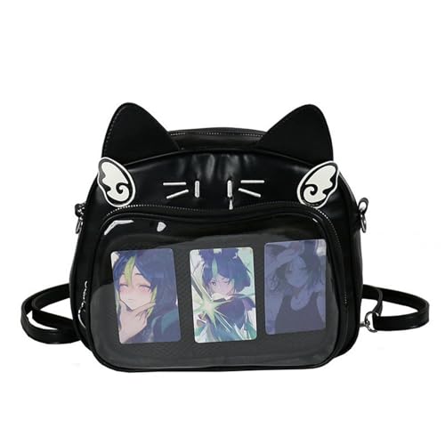 NWBZBH Taschen Tasche Mehrweiser Rucksack Crossbody Cat-Geldbeutel Display-Tasche-reines Schwarz NWBZBH Taschen Tasche Mehrweiser Rucksack Crossbody Cat-Geldbeutel Display-Tasche-reines Schwarz von NWBZBH