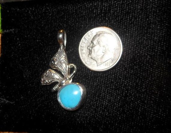 Schmetterling Anhänger Mit Turqoise von NWCustomJewelry