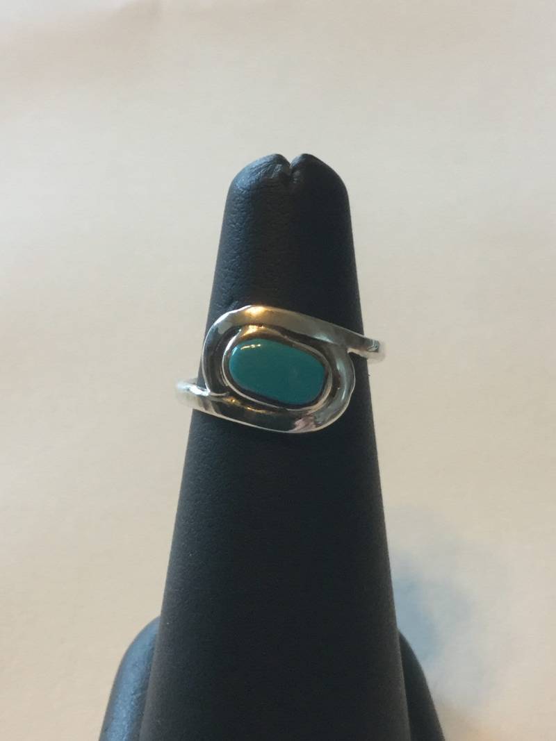 Sterling Silber Ring Mit Turqoise Stein von NWCustomJewelry