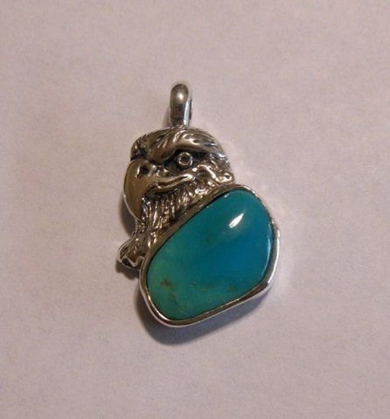 sterling Silber/Türkis Anhänger von NWCustomJewelry