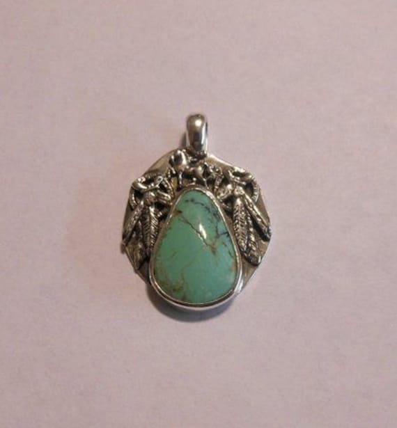 sterling Silber/Türkis Anhänger von NWCustomJewelry