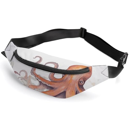 Bauchtasche für Herren und Damen, Oktopus-Tentakel, kleine Gürteltasche mit verstellbarem Riemen, wasserdichte Schultertasche, modische Umhängetasche, Bauchtasche für Reisen, Wandern, Laufen, weiß, 36 Bauchtasche für Herren und Damen, Oktopus-Tentakel, kleine Gürteltasche mit verstellbarem Riemen, wasserdichte Schultertasche, modische Umhängetasche, Bauchtasche für Reisen, Wandern, Laufen, weiß, 36 von NWGHM