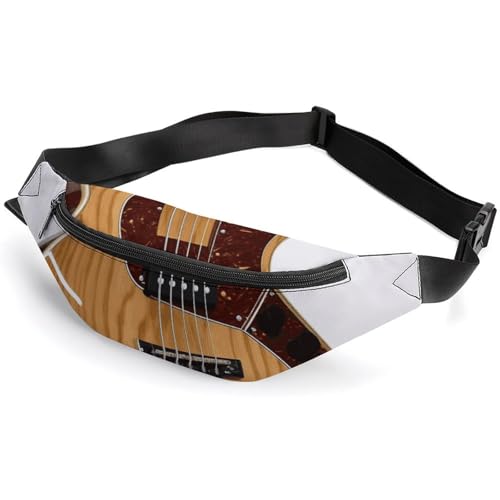 Bauchtasche für Männer und Frauen, Gitarre, Musikinstrument, kleine Gürteltasche mit verstellbarem Riemen, wasserdichte Schultertasche, modische Umhängetasche, Bauchtasche für Reisen, Wandern, Laufen, Bauchtasche für Männer und Frauen, Gitarre, Musikinstrument, kleine Gürteltasche mit verstellbarem Riemen, wasserdichte Schultertasche, modische Umhängetasche, Bauchtasche für Reisen, Wandern, Laufen, von NWGHM