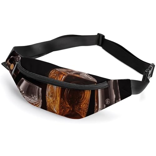 Bauchtasche für Männer und Frauen, Whisky-Bierbilder, Hüfttasche, kleine Gürteltasche mit verstellbarem Riemen, wasserdichte Schultertasche, modische Umhängetasche, Bauchtasche für Reisen, Wandern, Bauchtasche für Männer und Frauen, Whisky-Bierbilder, Hüfttasche, kleine Gürteltasche mit verstellbarem Riemen, wasserdichte Schultertasche, modische Umhängetasche, Bauchtasche für Reisen, Wandern, von NWGHM