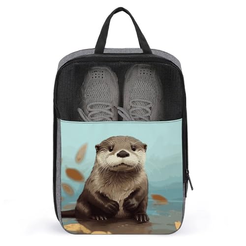 Schuhbeutel für Reisen, niedlicher Otter-Schuhbeutel mit Reißverschluss, atmungsaktiv, Golf-Schuhtasche für Männer und Frauen, Outdoor-Schuhaufbewahrung, Organizer für Sport, Geschäftsreisen, Schuhbeutel für Reisen, niedlicher Otter-Schuhbeutel mit Reißverschluss, atmungsaktiv, Golf-Schuhtasche für Männer und Frauen, Outdoor-Schuhaufbewahrung, Organizer für Sport, Geschäftsreisen, von NWGHM