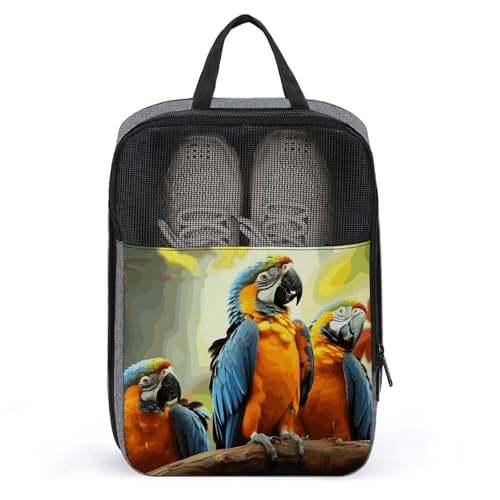 Schuhbeutel für Reisen, niedlicher Papageien-Schuhbeutel mit Reißverschluss, atmungsaktiv, Golf-Schuhtasche für Männer und Frauen, Outdoor-Schuhaufbewahrung, Organizer für Sport, Geschäftsreisen, Schuhbeutel für Reisen, niedlicher Papageien-Schuhbeutel mit Reißverschluss, atmungsaktiv, Golf-Schuhtasche für Männer und Frauen, Outdoor-Schuhaufbewahrung, Organizer für Sport, Geschäftsreisen, von NWGHM