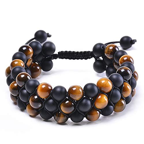 NWPNLXEA Home Collections Charm-Armband Lavastein ätherisches Öl Diffusor Bunt Sieben Vulkanstein Dreireihiges Armband Natürlicher Edelstein Verstellbares Armband für Männer Frauen Stil 6 (Farbe: Stil NWPNLXEA Home Collections Charm-Armband Lavastein ätherisches Öl Diffusor Bunt Sieben Vulkanstein Dreireihiges Armband Natürlicher Edelstein Verstellbares Armband für Männer Frauen Stil 6 (Farbe: Stil von NWPNLXEA