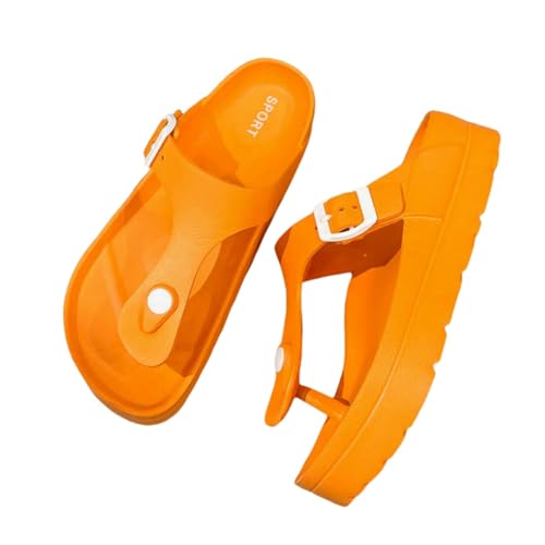 NWSDZXF Damen Flip Flops Sommer Flip-Flops Frauen Atmungsaktiv-orange-37 NWSDZXF Damen Flip Flops Sommer Flip-Flops Frauen Atmungsaktiv-orange-37 von NWSDZXF