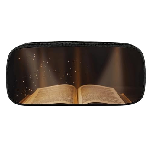 NWTRJ Book Under The Light Federmäppchen, wasserdicht, Leder, großes Fassungsvermögen, für Stifte, Kosmetik, Make-up-Tasche für Damen und Herren, Stil:, Einheitsgröße von NWTRJ