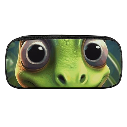 NWTRJ Kleine Dinosaurier-Federmäppchen, wasserdicht, Leder, großes Fassungsvermögen, Stifte-Pounch-Kosmetik-Make-up-Tasche für Damen und Herren, Stil:, Einheitsgröße von NWTRJ