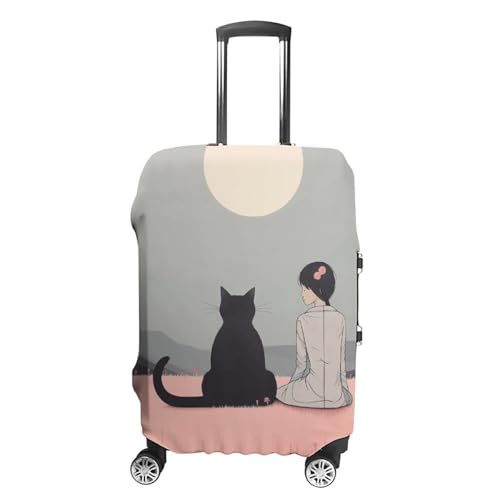 NWTRJ Reisegepäckhülle für Mann und Katze, elastisch, waschbar, staubdicht, kratzfest, passend für 48,3 - 81,3 cm Gepäck, M NWTRJ Reisegepäckhülle für Mann und Katze, elastisch, waschbar, staubdicht, kratzfest, passend für 48,3 - 81,3 cm Gepäck, M von NWTRJ
