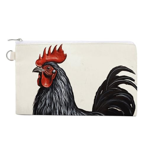 Münzgeldbörse mit Schlüsselring, niedliches Kleingeld, tragbar, mit Reißverschluss, für Damen und Herren, Einheitsgröße, Blumenmuster, Schwarz, Stil:, Einheitsgröße, Blumenmuster von NWTRK