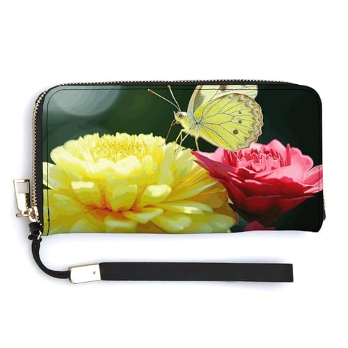 NWTRK Clutch-Tasche für Damen, Leder, mit Reißverschluss, Kreditkartenhalter, Clutch, Geldbörse für Damen, 20 x 10,5 cm, Gelb, Stil:, 20.0*10.5cm NWTRK Clutch-Tasche für Damen, Leder, mit Reißverschluss, Kreditkartenhalter, Clutch, Geldbörse für Damen, 20 x 10,5 cm, Gelb, Stil:, 20.0*10.5cm von NWTRK
