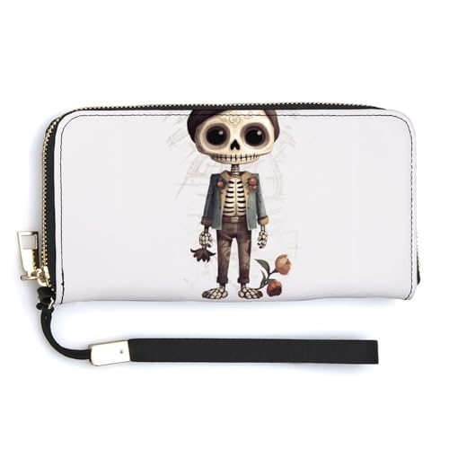 NWTRK Clutch mit Blumen-Totenkopf-Motiv, mit Reißverschluss, Kreditkartenhalter, Clutch, Geldbörse für Damen, Stil, 20 x 10,5 cm, Stil:, 20.0*10.5cm NWTRK Clutch mit Blumen-Totenkopf-Motiv, mit Reißverschluss, Kreditkartenhalter, Clutch, Geldbörse für Damen, Stil, 20 x 10,5 cm, Stil:, 20.0*10.5cm von NWTRK