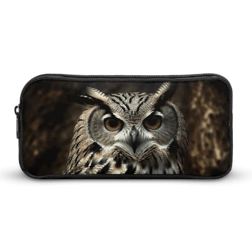 NWTRK Großes Federmäppchen, Eule, tragbar, ästhetisches Federmäppchen für Damen und Herren, niedlicher Schreibwaren-Organizer, multifunktionale Make-up-Tasche für Reisen, Büro, Stil:, 22*12*5cm von NWTRK