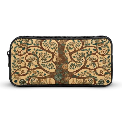 NWTRK Großes Federmäppchen, Motiv: Baum des Lebens, tragbar, ästhetisches Federmäppchen für Damen und Herren, niedlicher Schreibwaren-Organizer, multifunktionale Make-up-Tasche für Reisen, Büro, von NWTRK