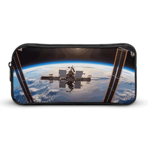 NWTRK Großes Federmäppchen, internationale Raumstation, Bild, Federmäppchen, tragbar, ästhetisches Federmäppchen für Damen und Herren, niedlicher Schreibwaren-Organizer, multifunktionale NWTRK Großes Federmäppchen, internationale Raumstation, Bild, Federmäppchen, tragbar, ästhetisches Federmäppchen für Damen und Herren, niedlicher Schreibwaren-Organizer, multifunktionale von NWTRK