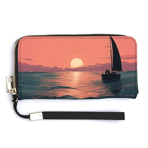 NWTRK Sunset Sea Leder-Geldbörse, Reißverschluss, Clutch, Kreditkartenhalter, Clutch, Geldbörse für Damen, Stil, 20 x 10,5 cm, Stil:, 20.0*10.5cm NWTRK Sunset Sea Leder-Geldbörse, Reißverschluss, Clutch, Kreditkartenhalter, Clutch, Geldbörse für Damen, Stil, 20 x 10,5 cm, Stil:, 20.0*10.5cm von NWTRK
