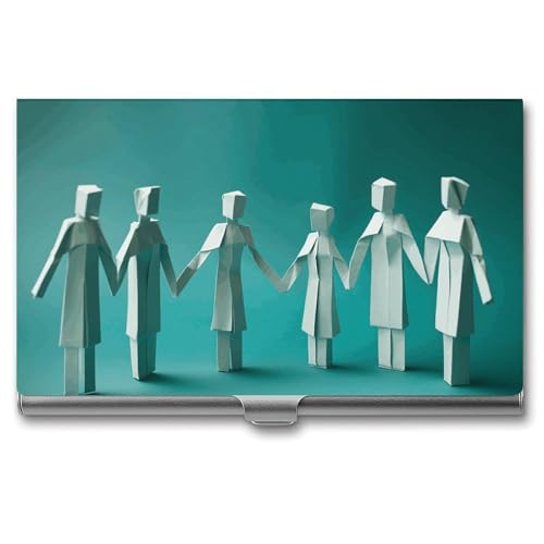 NWTRK Visitenkartenhalter, schlank, tragbar, Metall, Visitenkartenetui, Papiertasche, für Herren, Damen, Büro, Reisen, Stil: von NWTRK