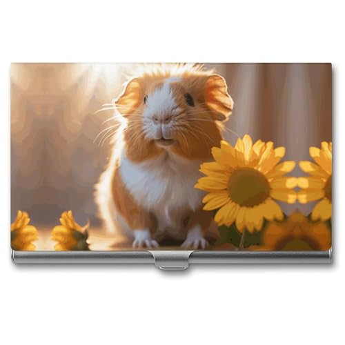 NWTRK Visitenkartenhalter, schlank, tragbar, Metall, Visitenkartenetui, Sonnenlicht auf Guinea, Tasche, Namenskartenhalter, Brieftasche für Männer und Frauen, Büro, Reisen, Stil: von NWTRK