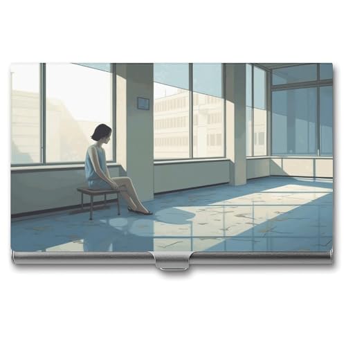NWTRK Visitenkartenhalter, schlank, tragbar, Metall, Visitenkartenetui, schöne Damentasche, Namenskartenhalter, Brieftasche für Männer, Frauen, Büro, Reisen, Stil: von NWTRK