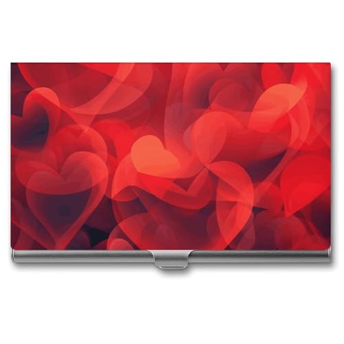 NWTRK Visitenkartenhalter Slim Portable Metall Visitenkartenetui Romantische Liebe Tasche Namenskartenhalter Brieftasche für Männer Frauen Büro Reisen, Stil: von NWTRK