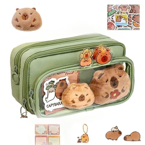 NXJJGQVM Capybara Kinder Schreibwaren Set, Niedliches Capybara Schulbedarf Set, Capybara Federmäppchen, Mehrfach Breite Mund Federmäppchen Niedlich Federmäppchen Capybara Schule Schreibwaren Set NXJJGQVM Capybara Kinder Schreibwaren Set, Niedliches Capybara Schulbedarf Set, Capybara Federmäppchen, Mehrfach Breite Mund Federmäppchen Niedlich Federmäppchen Capybara Schule Schreibwaren Set von NXJJGQVM