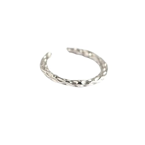 Damen Sterling Silber Silber Offene verstellbare Ringe, schicke unregelmäßige konvexe Finger Circlet Thumb Band Schmuckgeschenk für ihre Freundin Frau Mutter Geburtstagsfestival von NXNONEPD