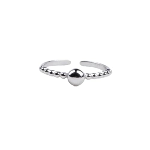 Damen Sterling Silber Silber Simple Open verstellbare Ringe, glatte Ball Daumenband Finger Circlet Schmuck Geschenk für ihre Freundin Frau Mutter Geburtstagsfestival von NXNONEPD