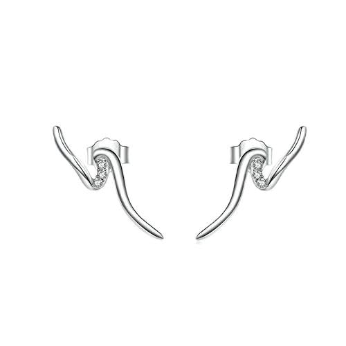 Earrings Simple Wave Minimalist 925 Stelring Stud Earring For Women Girl Gifts Anti-allergy Jewelry von NXNONEPD