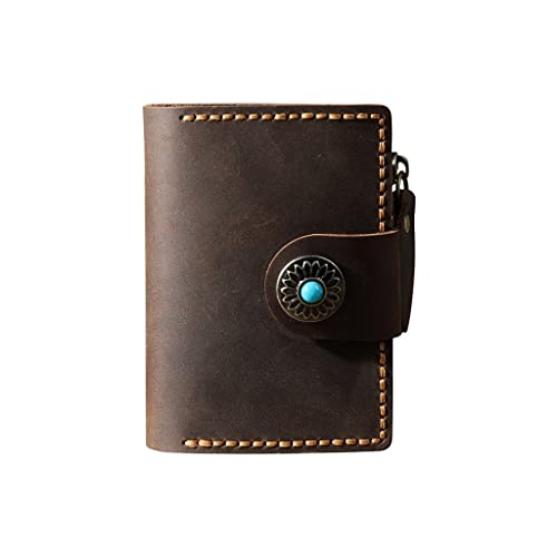 Handmade Key Bag Men's Leather Multifunctional Coin Purse DIY Card Holder Retro Limelight Layer Cowhide Keychain Women (A, Size von NXNONEPD