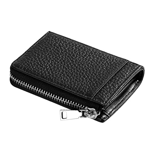 Leather Loose Wallet Men's and Women's Large-Capacity Multi-Function Key Bag Zipper Coin Purse (B,11 * 8 * 2.5cm) von NXNONEPD