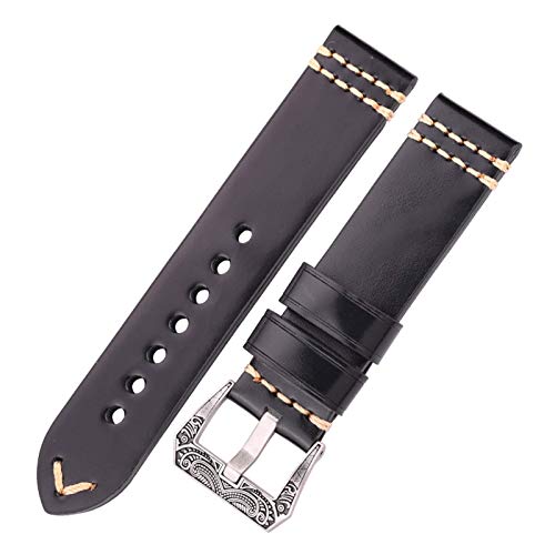 NXNONEPD , handgefertigtes Uhrenband 20mm 22 mm 24mm Leder -Uhrenbandband 4 Farben Cowide Watch Accessoires Retro -Stahlschnalle, Armband von NXNONEPD