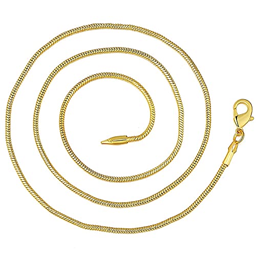 NXNONEPD 16/18/20/22/24/26/28/30 Zoll 2mm Schlangenkette Halskette für Frau Mann Hochzeitsgeschenkschmuck Schmuck NXNONEPD 16/18/20/22/24/26/28/30 Zoll 2mm Schlangenkette Halskette für Frau Mann Hochzeitsgeschenkschmuck Schmuck von NXNONEPD