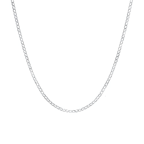 NXNONEPD 16/18/20/22/24/26/28/30 Zoll 4 mm Seitenketten Halskette für Frauen Männer Hochzeit Schmuck Geschenke von NXNONEPD