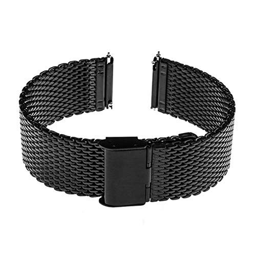 NXNONEPD 16 mm 18 mm 20 mm 22 mm Universal Watchband Schnellveröffentlichungswache -Band -Netz aus Edelstahl -Gurtband Armband Schwarz von NXNONEPD