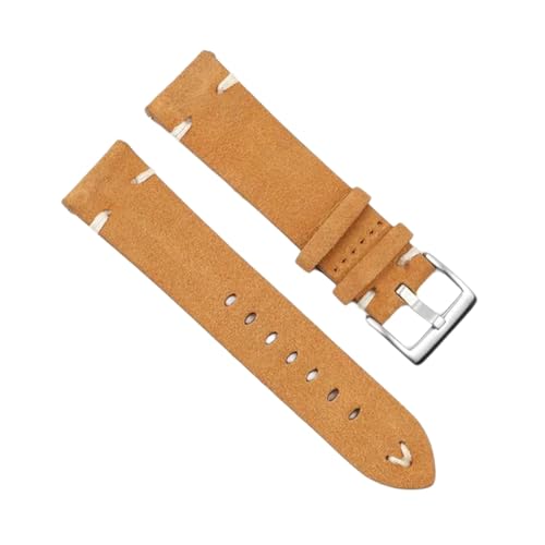 NXNONEPD 18/19/20/22/24mm Vintage Hautfreundliche Wildleder -Leder -Uhrengurt mit Schnellveröffentlichung Frühlingsbar von NXNONEPD