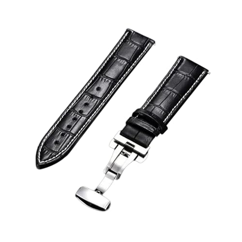 NXNONEPD 18/20/22/200 mm Vintage echtes Leder -Uhrenband handgefertigtes Öl gewachertes Kuhwahnsinn flach atmungsaktives Uhrengurt von NXNONEPD