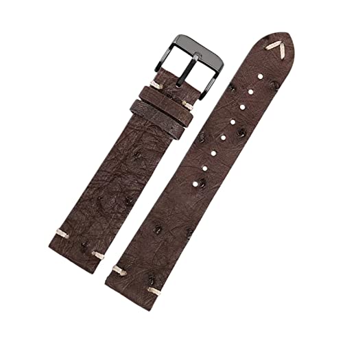 NXNONEPD 18/20/22mm Vintage Strauß Leder Watchband Ersatz Anti-Sweat Skin Friendly Watch Armband-Armband für mechanische Uhren NXNONEPD 18/20/22mm Vintage Strauß Leder Watchband Ersatz Anti-Sweat Skin Friendly Watch Armband-Armband für mechanische Uhren von NXNONEPD